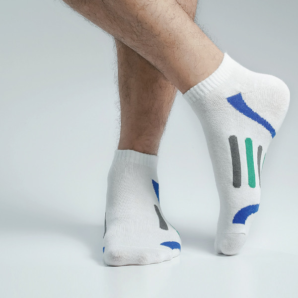 White Color Casual Ankle Socks [mb179-men-A-22wh]