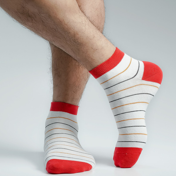 White Color Casual Ankle Socks [mb119-men-A-03wh2]