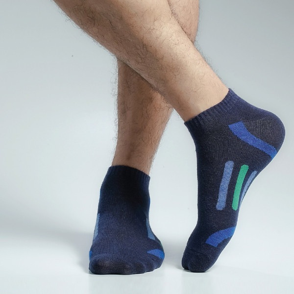 Navy Color Casual Ankle Socks [mb179-men-A-22na]