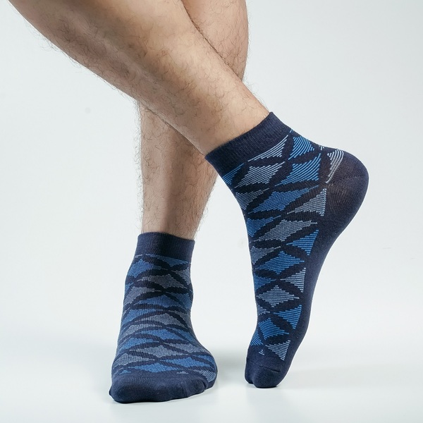 Navy Blue Color Casual Ankle Socks [action-men-A-24na]
