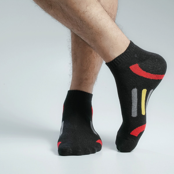 Black Color Casual Ankle Socks [mb179-men-A-22bl]