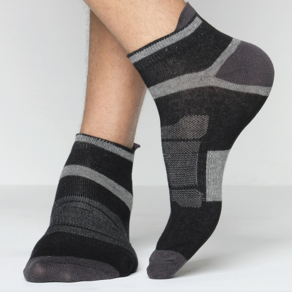 Black Color Casual Socks  [mb249-men-A-02bl]