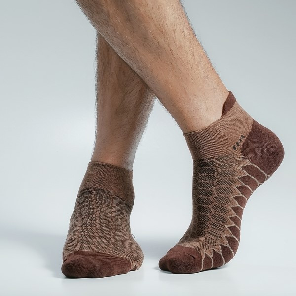 Brown Color Premium Sports Ankle Socks [mb169-men-A-03br]