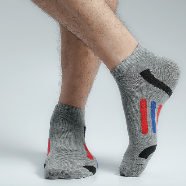 Ash Color Casual Ankle Socks [mb179-men-A-22as]