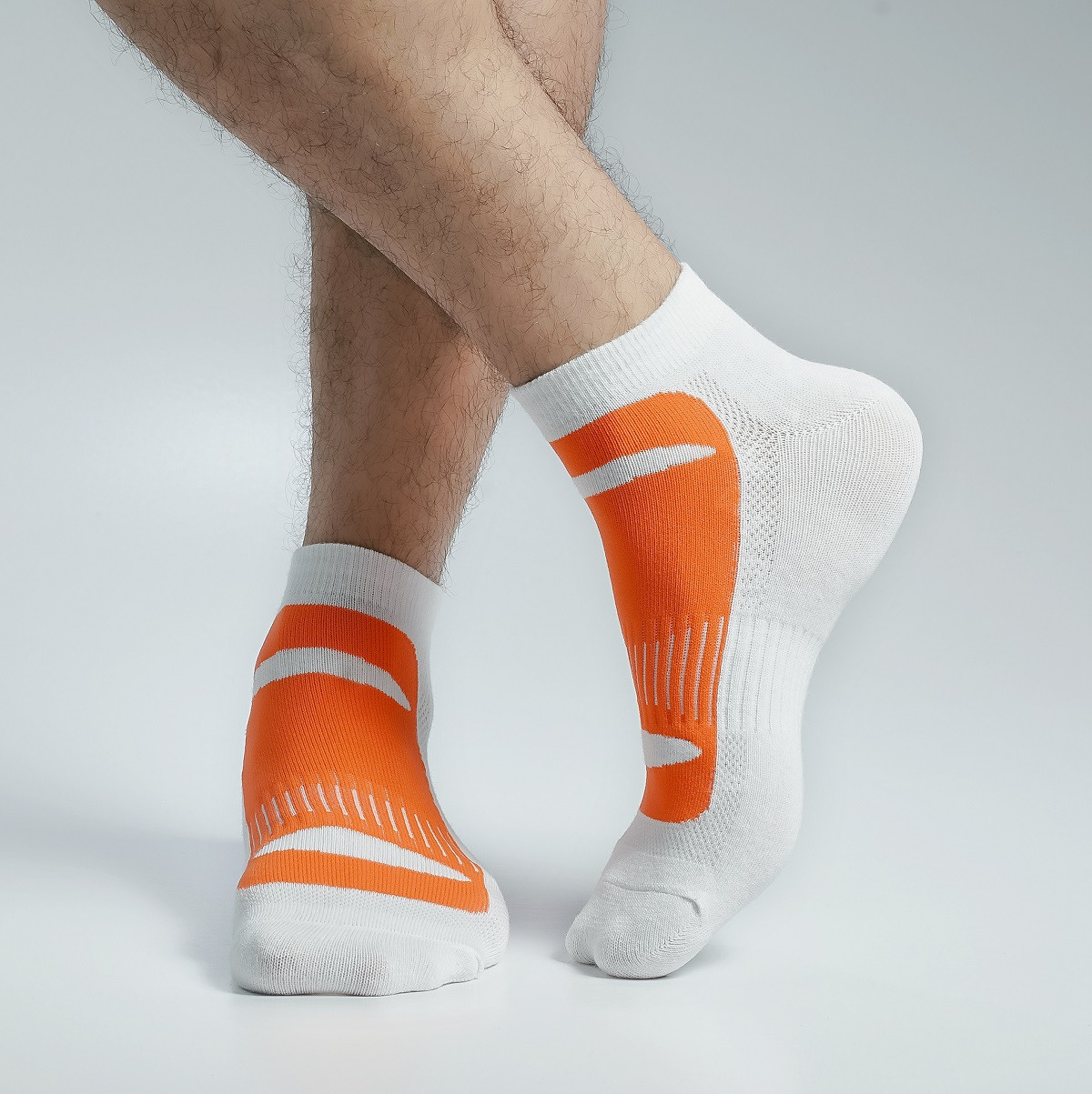 Orange Color Casual Sports Ankle Socks [mb159-men-A-02or]