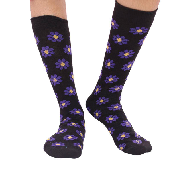 Black Color Casual Long Socks [mb179-women-L-02]