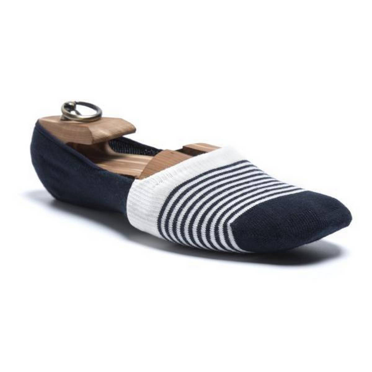 Navy & White Color Casual Loafer Socks [No Show Socks_11]